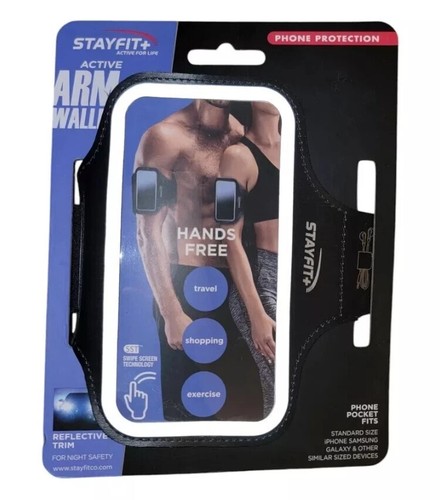 Brassard téléphone actif Stayfit pour iPhone 8, 7, 7S, 6, 6S, SE, 5 et Samsung S6-9 - Photo 1 sur 4