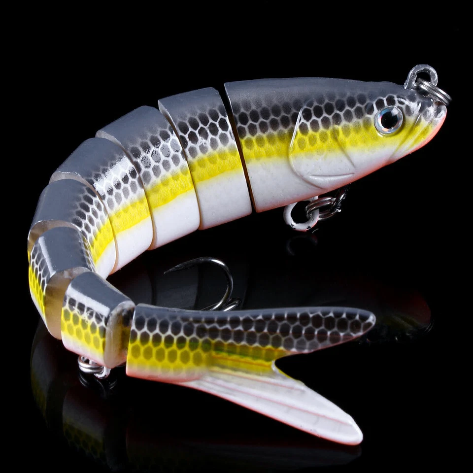 10Couleur 13.7CM 27G Leurre Poisson Nageur Swimbait Pêche Articulé Carnassier 4# - Photo 3/4
