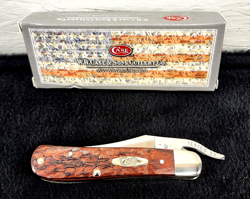 Case XX 2014 Barehead Russlock Jigged Rosewood Pocket Knife 01056 USA - Picture 5 of 6
