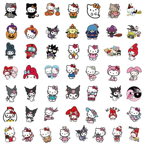50 Pack Hello Kitty And Friends Vinyl Waterproof Stickers Cute Kawaii - Picture 2 of 8