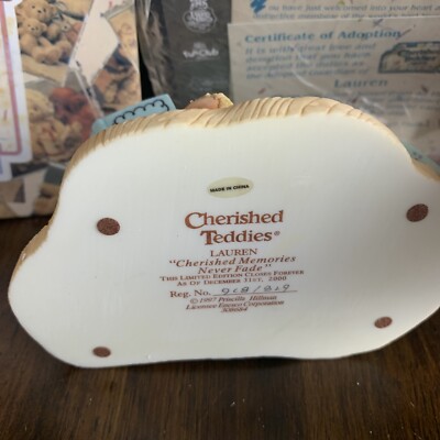 Cherished Teddies 308684 Lauren Memories Never Fade 1997