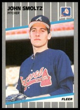 1989 Fleer #602 John Smoltz RC