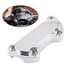 Chrome Scalloped Handlebar Riser Top Clamp For Harley Dyna Sportster 883 1200