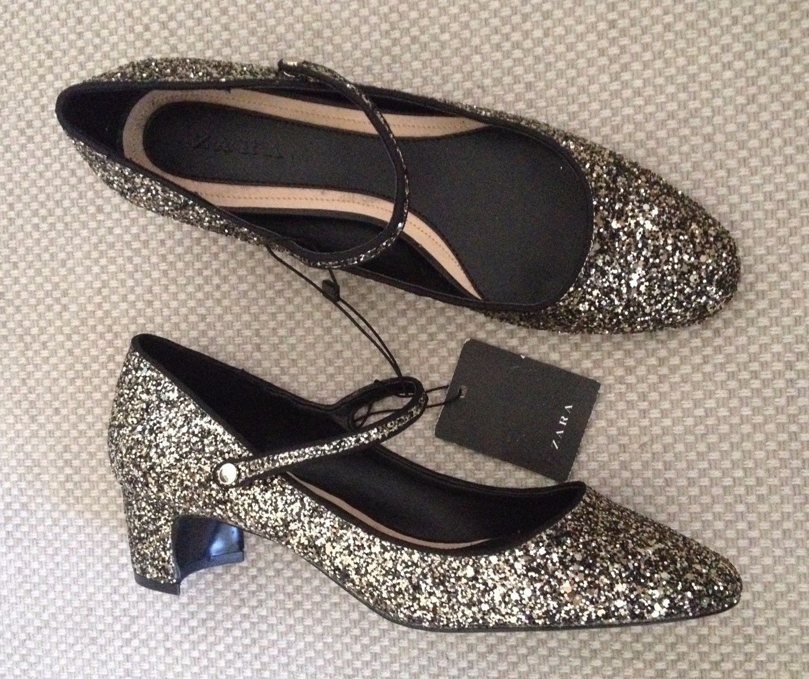ZARA SMART GLITTER MARY JANE STRAP MID HEEL SHOES SHOES SHOES BOOTS UK 7 EUR 40 US 9 NEW fcb3dc ZARA SMART GLITTER MARY JANE STRAP MID HEEL SHOES SHOES SHOES BOOTS UK 7 EUR 40 US 9 NEW fcb3dc