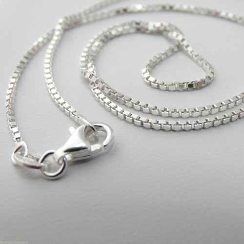 1.2mm Box Chain - 925 Sterling Silver - 16", 18", 20", 22", 24" Italy Italian - Picture 8 of 11