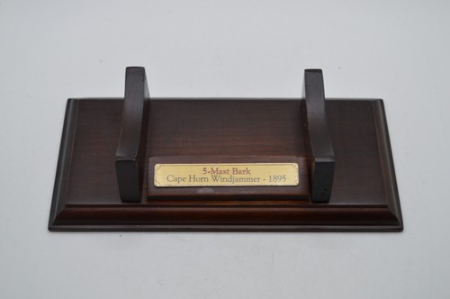 Ship in a Bottle 5 Mast Bark Cape Horn Windjammer 1895 on Plinth with Cork - Bild 6 von 11