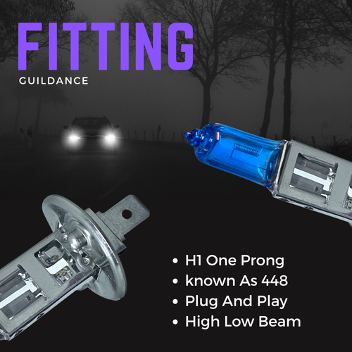 H1 H7 Super White Xenon Headlight Bulbs 100w 501 499 Upgrade Hid Car 477 12v 4x - Picture 8 of 20