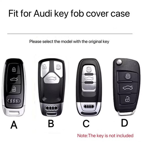Remote Smart Key Cover Fob Case For Audi A1 A3 A4 A6 A7 A8 Q5 Q7 2024 2025 - Picture 2 of 10