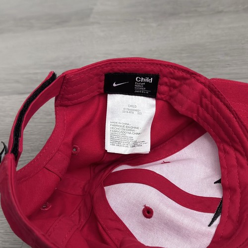 Gorra de Béisbol Nike Juvenil NIÑO Talla Roja Negra Logo Ajustable Correa Algodón - Imagen 7 de 9