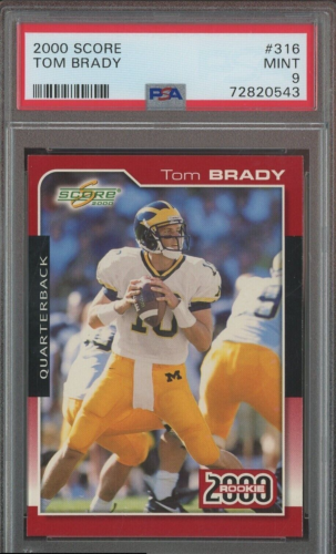 2000 Score #316 Tom Brady New England Patriots RC Rookie PSA 9 MINT - Picture 1 of 2