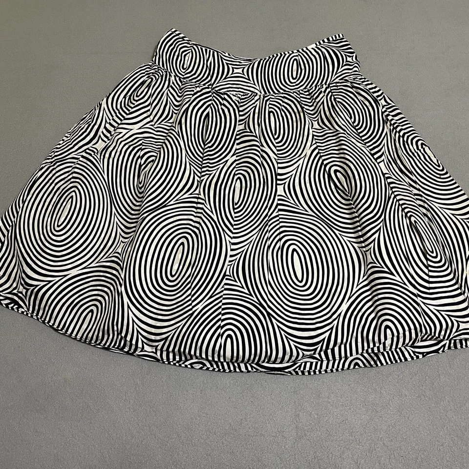 Falda Vintage 100% Seda Burbuja Falda Talla 4 Arte Psicodélico Para Usar Rockabilly Foto 2 de 4