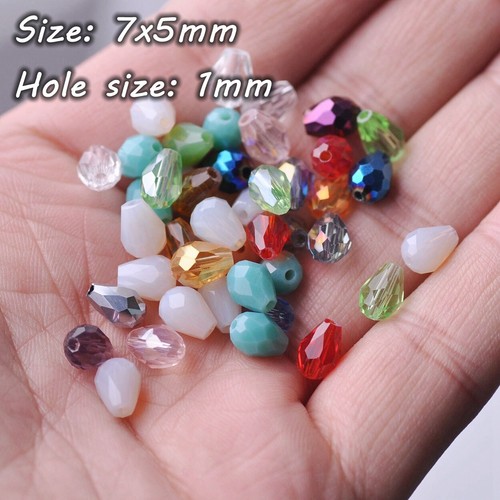 Teardrop Pear Shape Faceted Crystal Glass 5x3/7x5/12x8/15x10/18x12mm Loose Beads - Bild 5 von 62