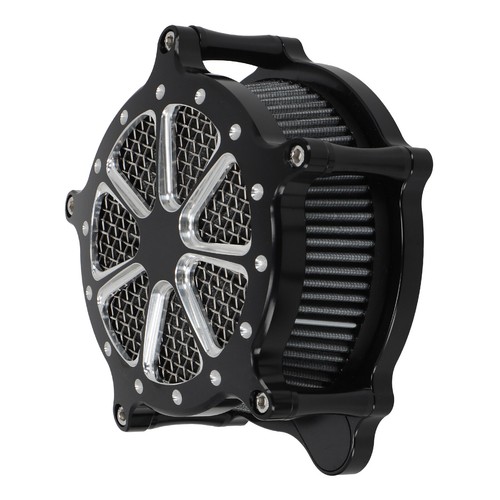 Kit de filtro de aire de alto rendimiento para Harley Touring 2000-2007 Dyna Softail negro - Imagen 7 de 12