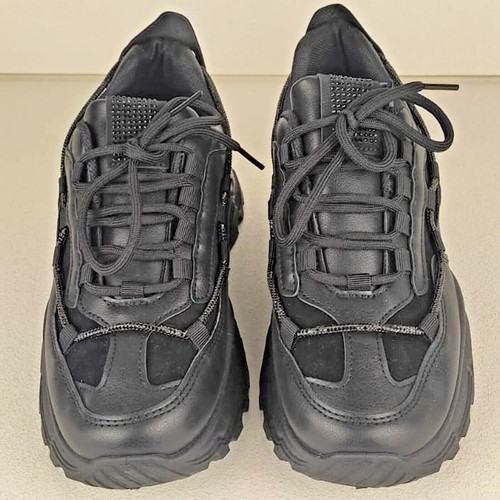 Womens Ladies Chunky Platform Wedge Lace Up Jogging Running Sport Trainers Shoes - Picture 6 of 7