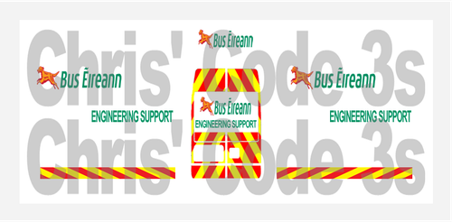 Code 3 Adhesive Vinyl Decal Suit Oxford Diecast 1/76 various - Bus Eireann Van - Picture 6 of 8
