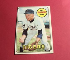 Dick Tracewski 1969 Topps Baseball #126 No Creases Tigers