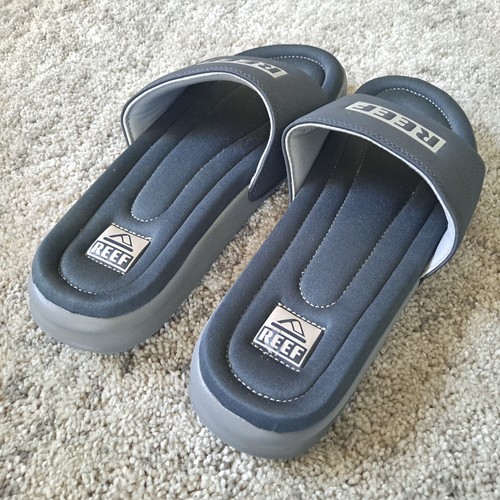 "Pantuflas de cojín suave de lana para hombre Reef deslizantes gris talla 9,"" C ~ ¡Nota!" - Imagen 3 de 9