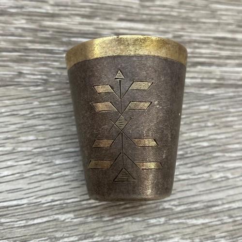 Antique Small Cup Glass USSR Stack Yummet 1970s Vladivostok Stamp 1.5" - Picture 4 of 4