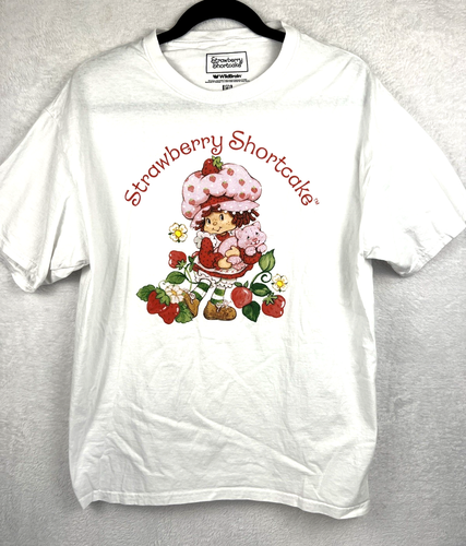 Wildbrain Strawberry Shortcake & Custard die Katze Grafik T-Shirt Large LESEN