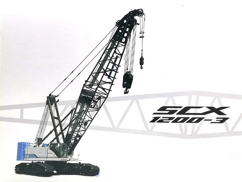 1:50 38CM SCX1200-3 Crawler Crane Constuction Machine Equipment Diecast Model