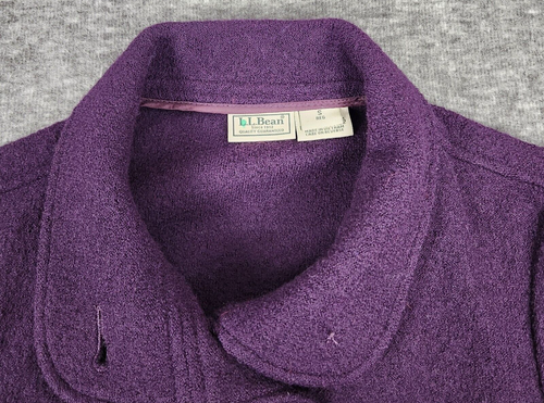Vintage LL Bean Jacket Womans Small Wool Purple Boiled Classic Sophisticated - Picture 8 of 24