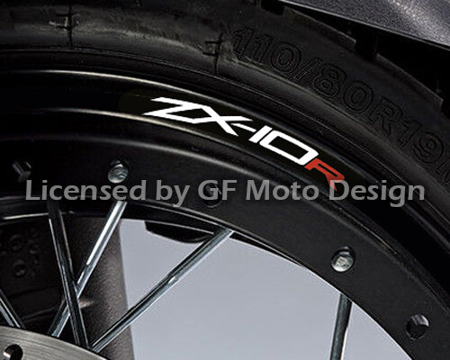 8x ZX-10R zx10r small wheel decals rim sticker set zxr zx 1000 red
