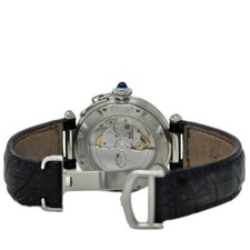 Cartier Pasha Automatic 2379 38mm Stainless Steel Leather Silver 2YEARWARNTY#334 4