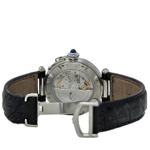 Cartier Pasha Automatic 2379 38mm Stainless Steel Leather Silver 2YEARWARNTY#334 - Picture 4 of 5