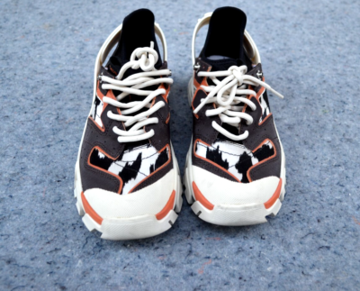 RARE Calvin Klein 205W39NYC Carla Cow Print Leather Shoes Raf