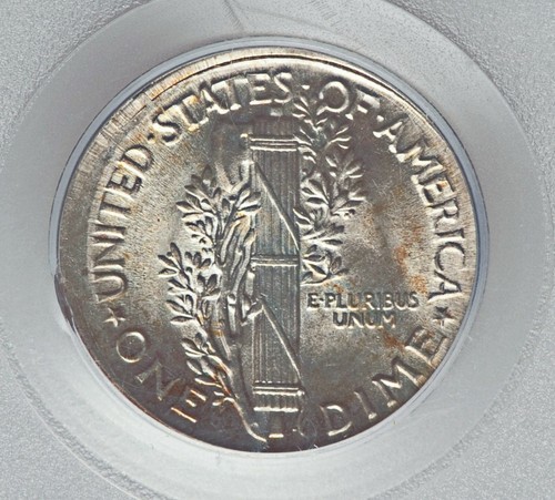 1945 PCGS MS64 🔴 FULL BANDS Not Noted Because BROADSTRUCK✅ FB Mercury Dime 10C - Picture 1 of 6