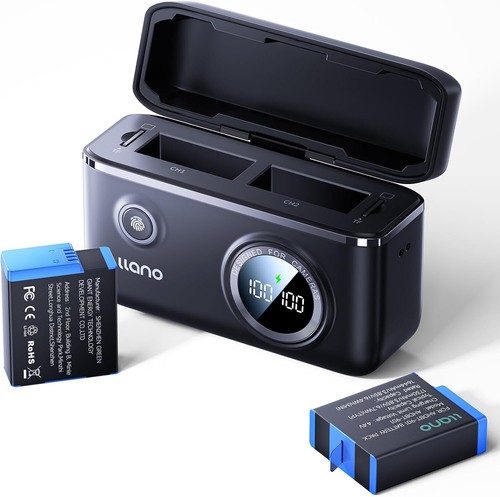 2 Packungen 1730mAh Akku für GoPro 11 und 18W Schnell Dual Ladegerät, kompatibel