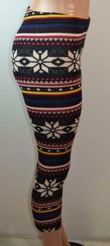 Baslco Fair Isle Print High Waist Leggings, schwarz bunt, Einheitsgröße - Bild 3 von 6