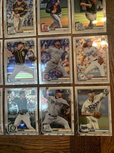 (24) 2020 BOWMAN CHROME ALL ROOKIES 🔥 NICK SOLAK DUBON GRISHAM ALLEN MAY🔥 - Picture 6 of 6