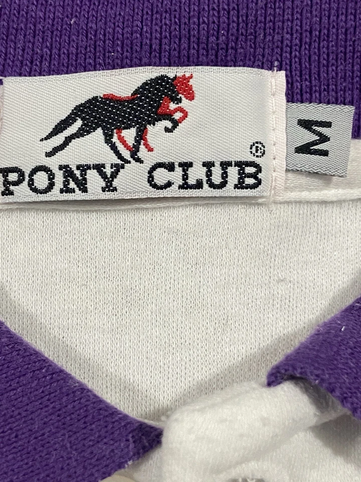 VTG 90s Men's Pony Club Polo Shirt Size M Single Stitch Embroidered Duck Logo - Image 3 of 4