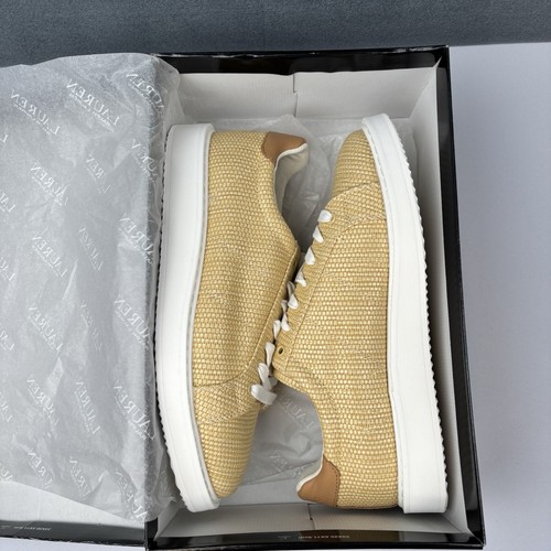 LAUREN RALPH LAUREN SZ. 10 B ANGELINE NATURAL /BUFF SNEAKERS SHOES RTL $120 NIB - Picture 2 of 8