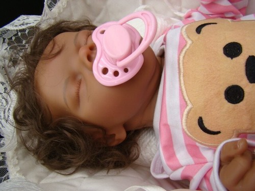 Jirachi Reborn 18" Vinyl Afro-Amer Reborn Mädchen Baby Puppe anatomisch korrekt - Bild 13 von 23