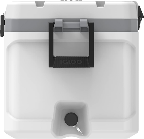 GRANDE REFRIGERATORE GHIACCIO 70 QT Acciaio Chiusura/Spina Scarico/Maniglie Trasporto Bianco - Foto 4 di 6
