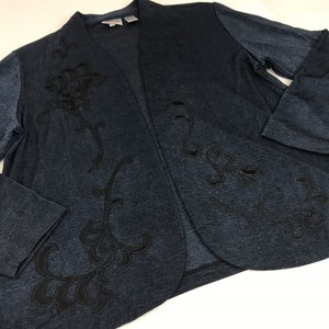 Chico-039-s-Travelers-Women-039-s-Size-3-XL-Cardigan-Sweater-Navy-Blue-Open-Shimmer
