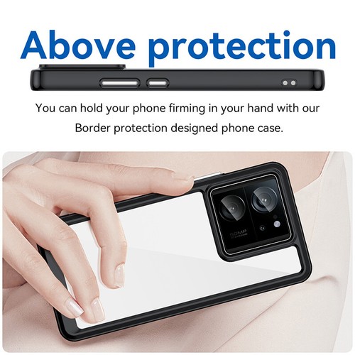 For Xiaomi 13T / 13T Pro Transparent Acrylic Shockproof Protective Cover Case - Picture 6 of 19