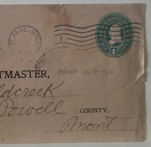 GOLDCREEK MONTANA 1903 entire cover from ST PAUL MN - Picture 3 of 4