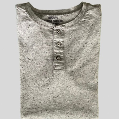 Crewcuts by J. Crew 100% Cotton Gray Marled Henley with Metal Buttons Size 16 - Picture 6 of 9