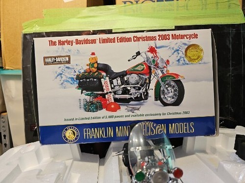 Franklin Mint 1:10 Harley Davidson LTD Christmas 2003 Motorcycle NICE MOTORCYCLE - Picture 4 of 24