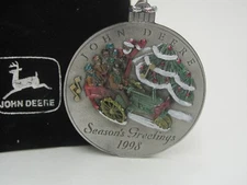 #3 in Series -- 1998 John Deere Pewter Christmas Ornament -- Model G