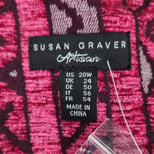 NWT Susan Graver Artisan Size 20W Southwest Tapestry Jacket Embellished Boho - Picture 5 of 8