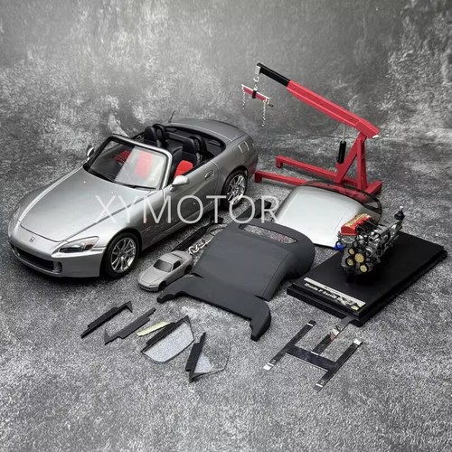 Motorhelix MH 1/18 Honda S2000 AP2 + F20C Motor Diecast Modelo Coche Azul/Plateado - Imagen 8 de 19
