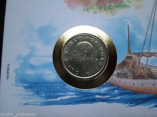 Norvegia - Copertina moneta "BIRDS ~ PUFFIN ~ NAVE VICHINGA ~ BARCHE LUNGHE" / PNC 1989! - Foto 6 di 9