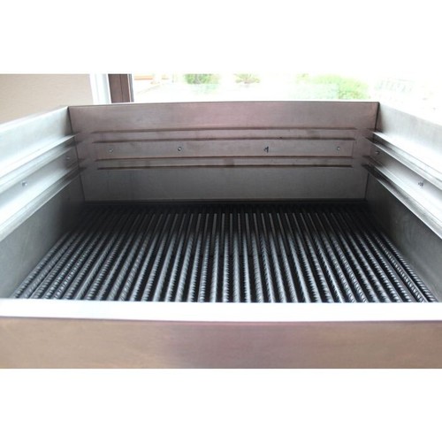 BARBECUE A CARBONELLA DA APPOGGIO L 77 X P 57,5 LAM ALLUMINATA - Imagen 5 de 6