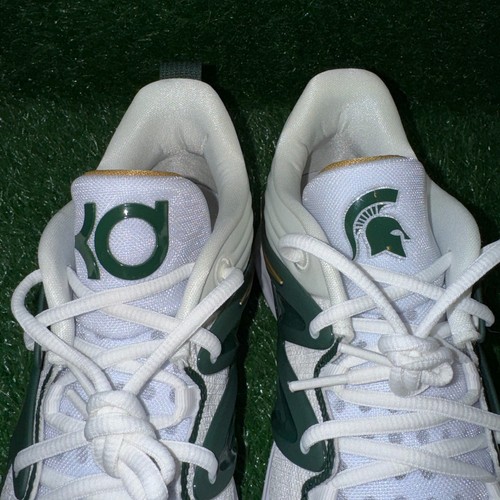 Nike Michigan State NCAA KD 15 White Gold Team Issue Size 8.5 9 10.5 Sample PE - Picture 6 of 10
