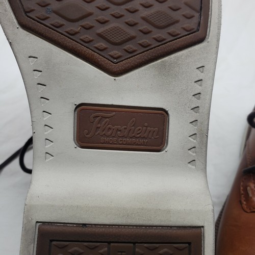 Herren Schuhe Florsheim Supacush Einfache Zehe Chukka Stiefel Braun Leder 13318-221 8,5M - Bild 9 von 9