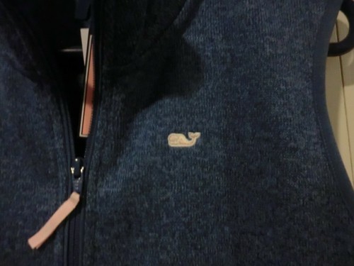 Vineyard Vines Full-Zip Sweater Fleece Vest, NWT - Girl’s L (14) -Moonshine Blue - Picture 3 of 7